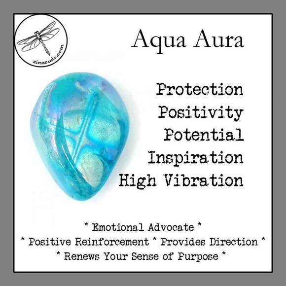 Healing Crystal - Aqua Aura Quartz Cluster - Picture 12 of 13